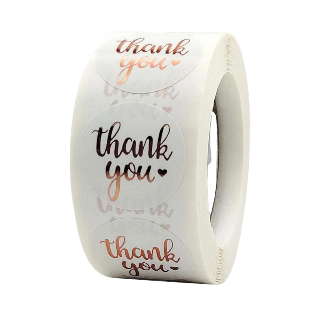 50pcs 1" Thank You Stickers