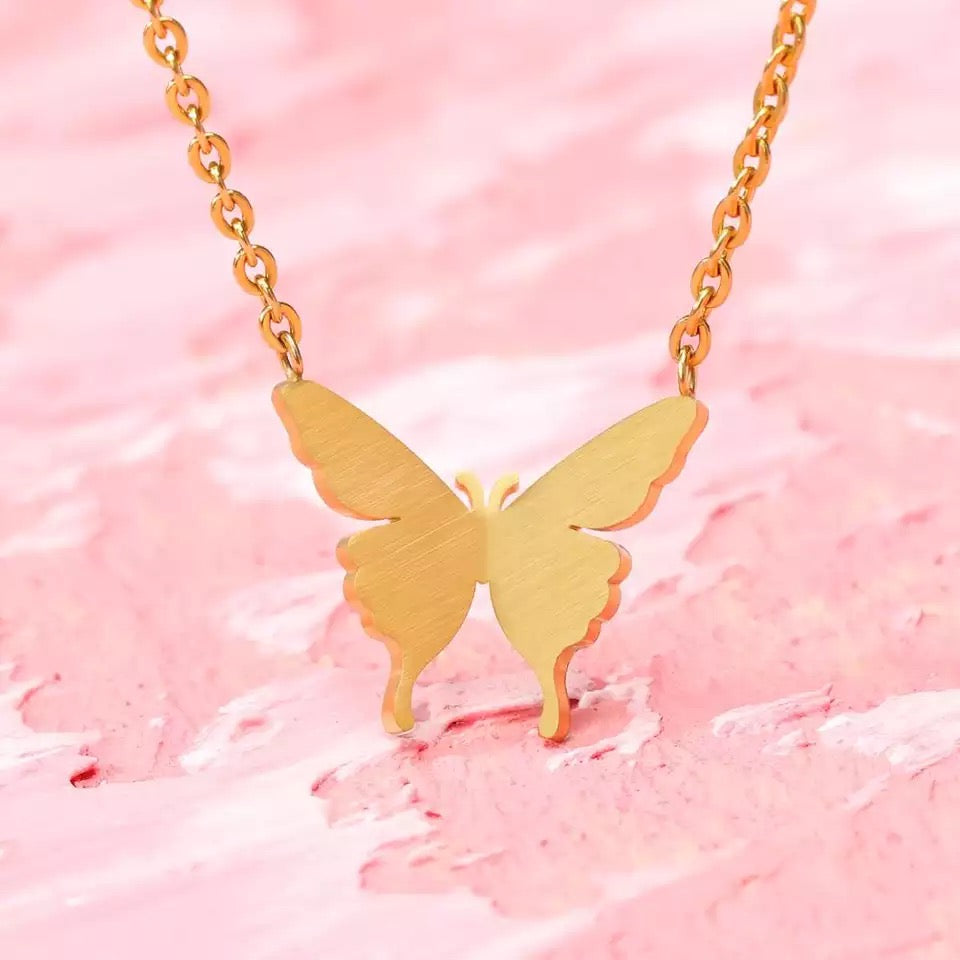 Charm Butterfly Stainless Steel Necklace