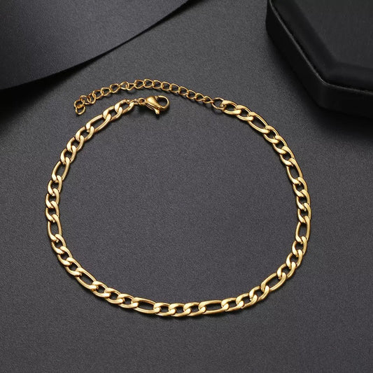 3MM Figaro Chain Stainless Steel Anklet
