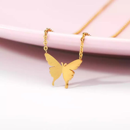 Charm Butterfly Stainless Steel Necklace