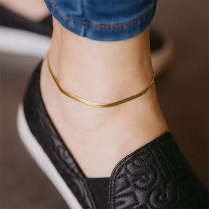 4MM Snake Chain Stainless Steel Anklet