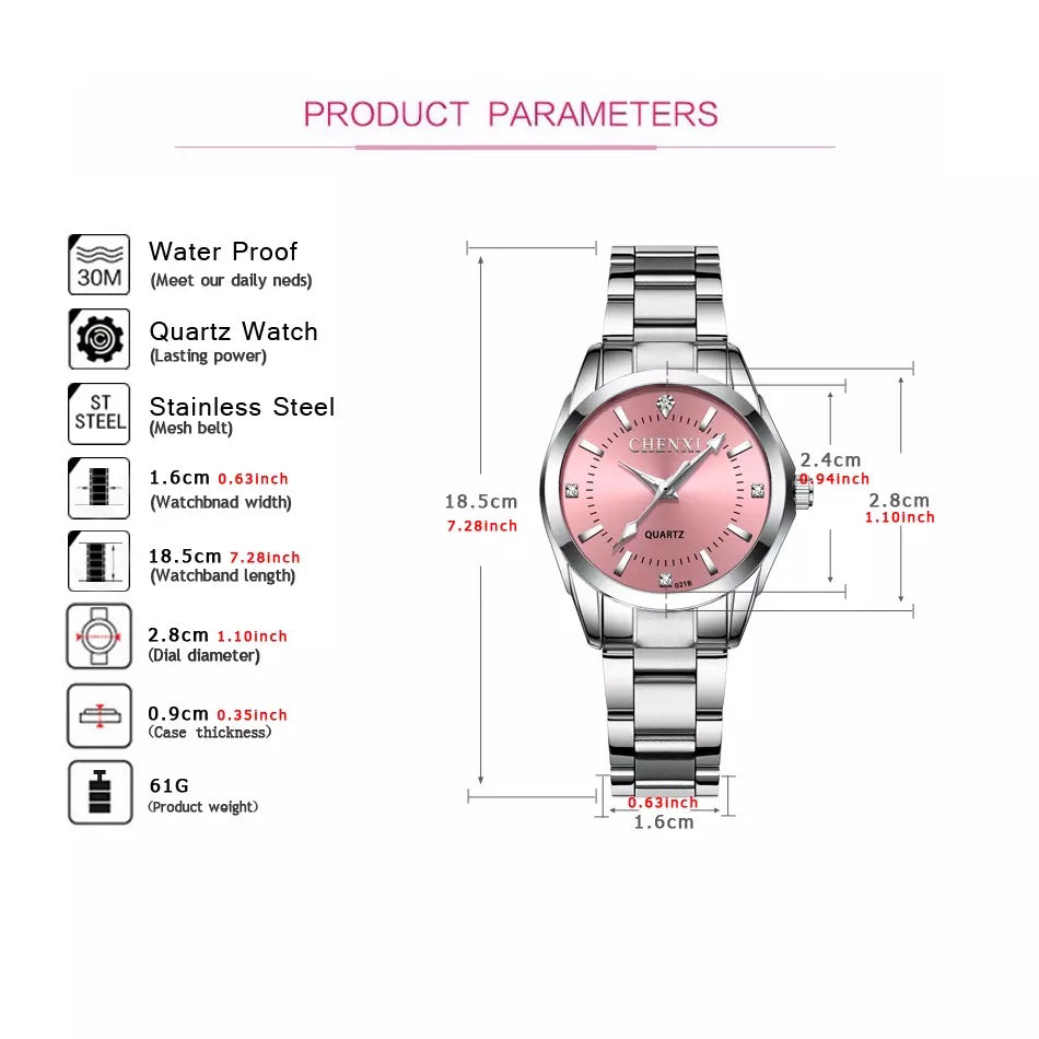 CHENXI High Quality Elegant Stainless Steel Watch for Women