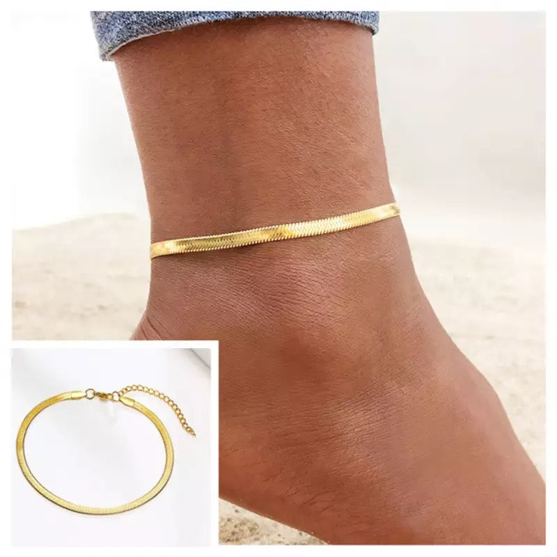 4MM Snake Chain Stainless Steel Anklet