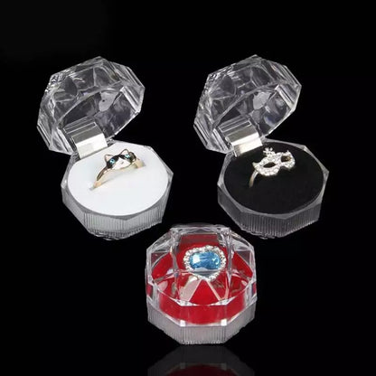 Transparent Crystal Ring Box