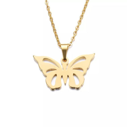 DOTIFI Gold Butterfly Stainless Steel Necklace Style 2