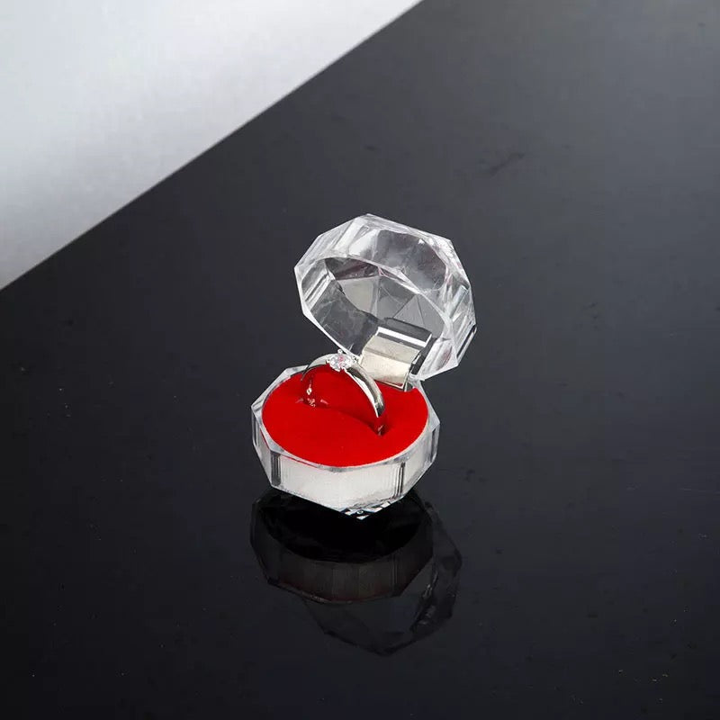 Transparent Crystal Ring Box