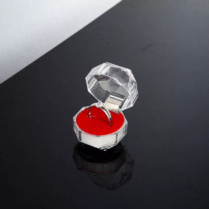 Transparent Crystal Ring Box