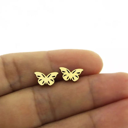 Stainless Steel Gold Necklace Set (Butterfly #G1)