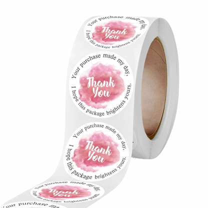 1" Thank You Stickers