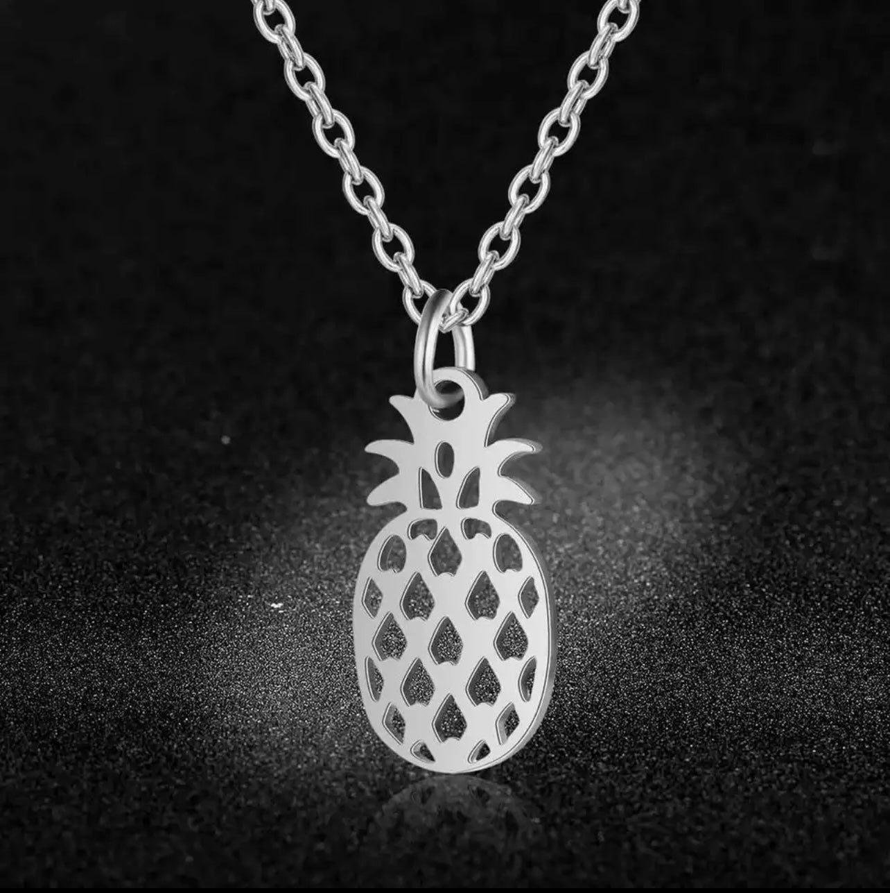 Silver Pineapple Stainless Steel Necklace