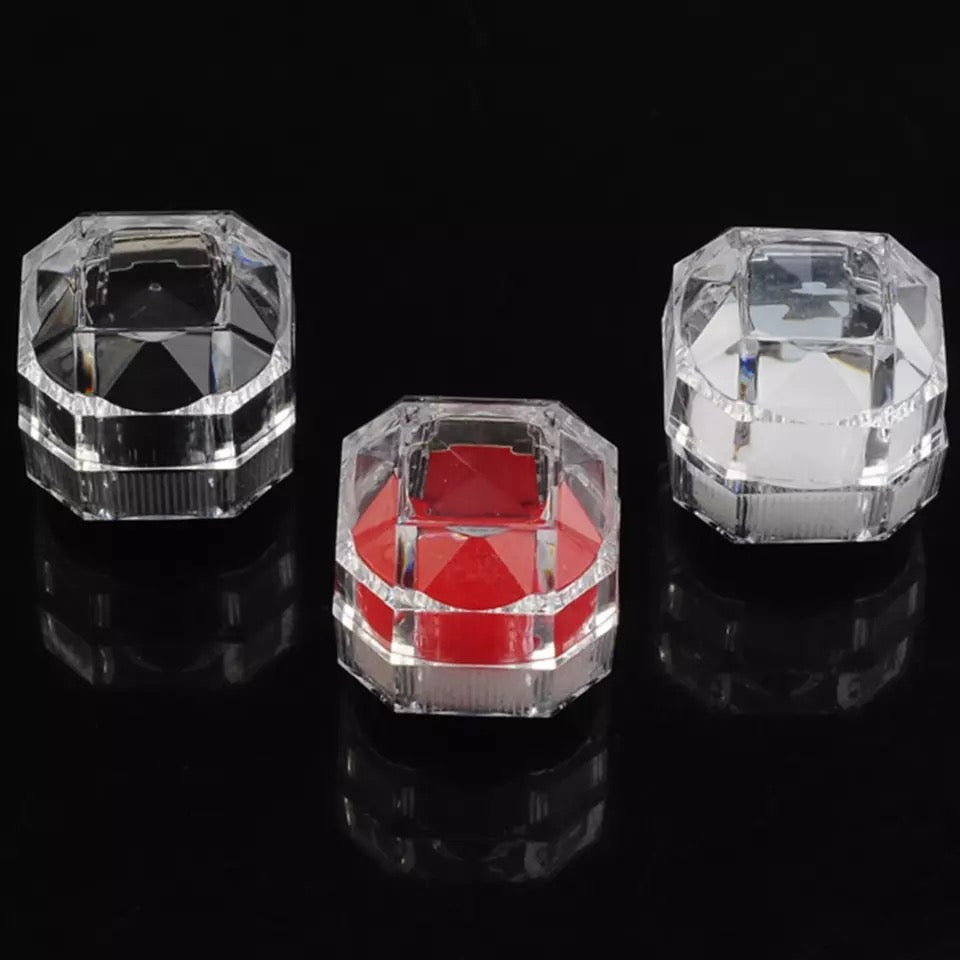 Transparent Crystal Ring Box