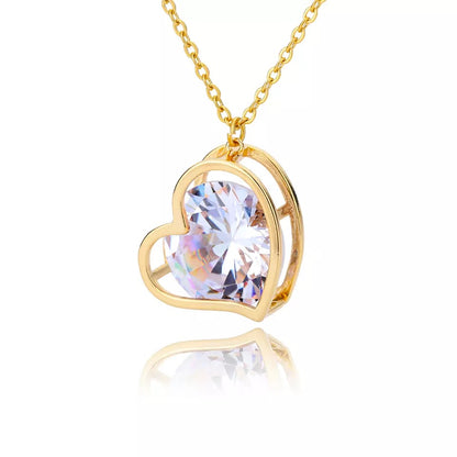 Zircon Heart Stainless Steel Necklace