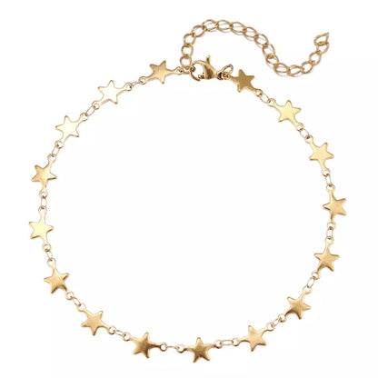 Five-Pointed Star Stainless Steel Anklet