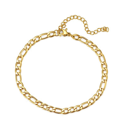 3MM Figaro Chain Stainless Steel Anklet