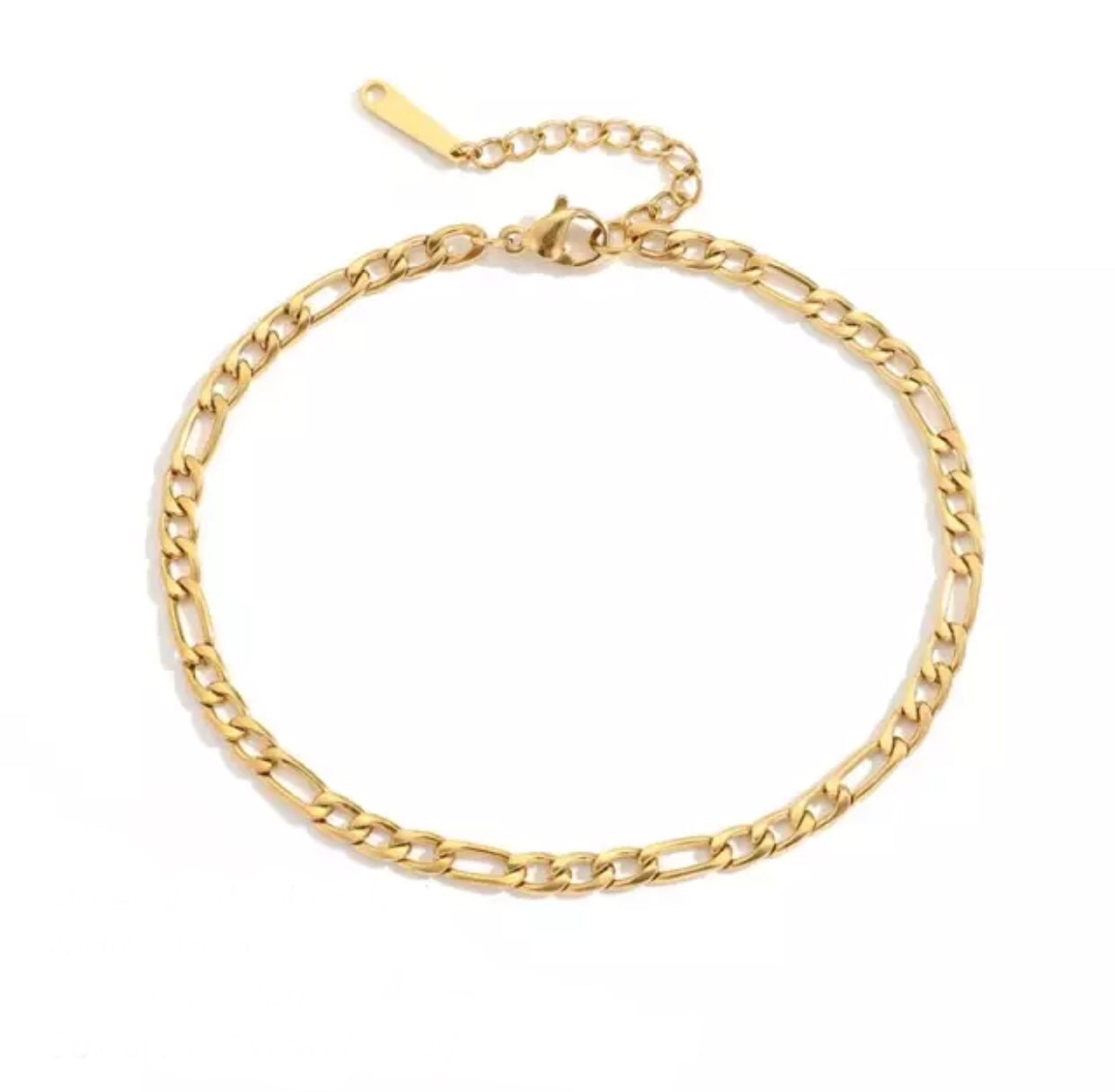 4MM Figaro Chain Stainless Steel Anklet