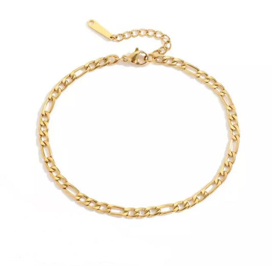 4MM Figaro Chain Stainless Steel Anklet