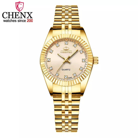 CHENXI Casual Golden Stainless Steel Watch for Women