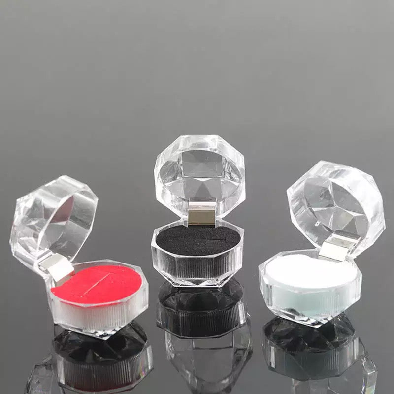 Transparent Crystal Ring Box